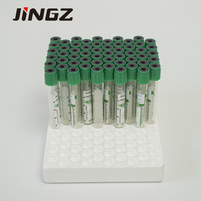 생화학 검사를 위한 13*75mm 그린탑 리튬헤파린 튜브 4 Ml 혈액 튜브