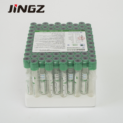 2-5ml 글라스 플라스틱 혈액 샘플 수집 튜브 녹색 리튬헤파린 배큐테이너