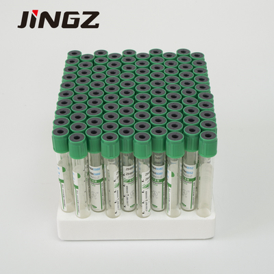 2-5ml 글라스 플라스틱 혈액 샘플 수집 튜브 녹색 리튬헤파린 배큐테이너