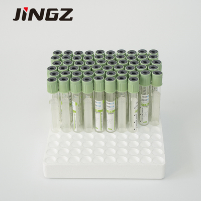ISO9001 라이트 그린 캡 혈액 샘플 수집 튜브 13×75mm