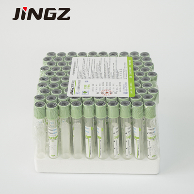 ISO9001 라이트 그린 캡 혈액 샘플 수집 튜브 13×75mm