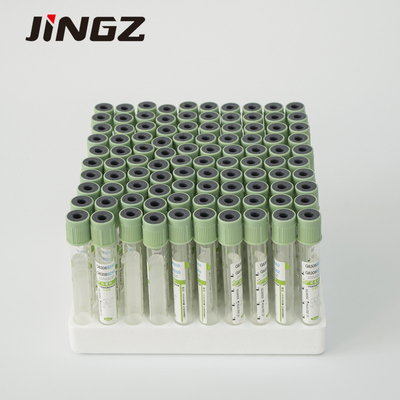 ISO9001 라이트 그린 캡 혈액 샘플 수집 튜브 13×75mm