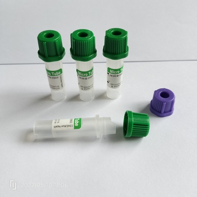 페디아트릭을 위한 녹색 캡 주변적 극소 채혈 튜브 0.25ml-1ml