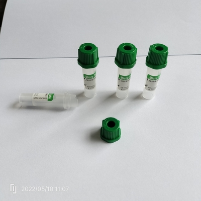 8*45mm 리?? 헤파린 미니 튜브 파이프와 함께 녹색 마이크로 비 진공 튜브