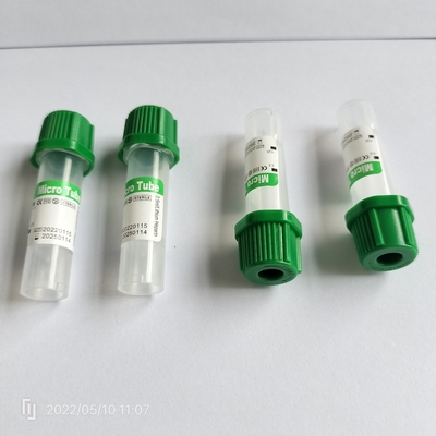 페디아트릭을 위한 녹색 캡 주변적 극소 채혈 튜브 0.25ml-1ml