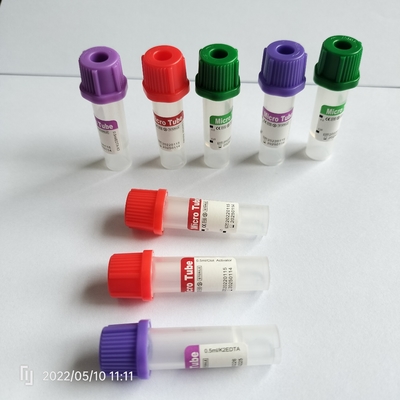 첨가물 없음 빨간색 미니 튜브 0.5ml 소아 혈액 수집 튜브