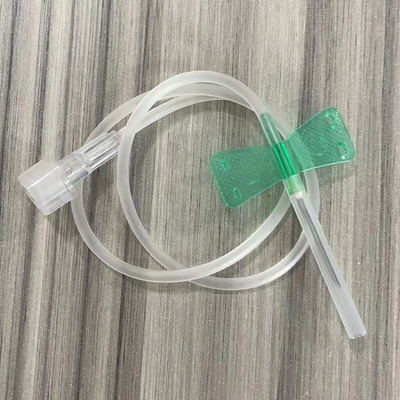 혈액 검사 녹색 나비 바늘 나비 날개 달린 주입 세트 21g 22g 23g