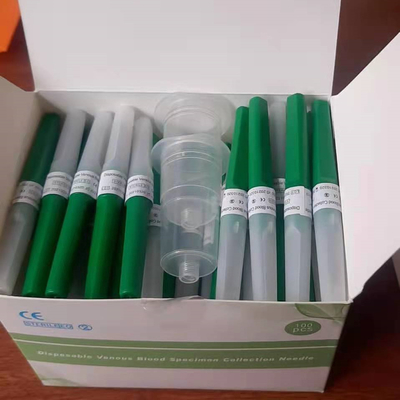 21G*1 1/2 &quot; 멀티샘플 바늘 배큐테이너 채혈 니들을 녹색으로 만드세요