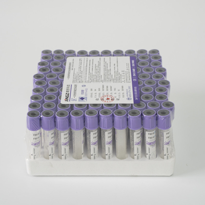 라벤더 K2 EDTA 튜브 드로 부피 1ml-10ml 혈액 수집