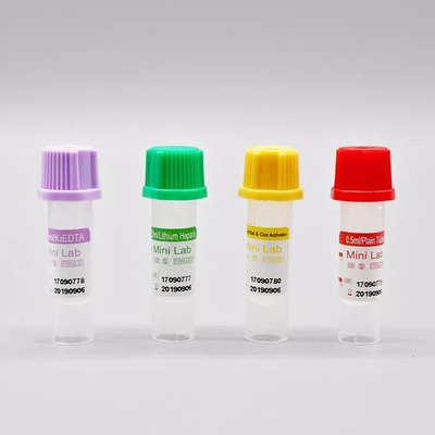 단일 사용을 위한 헤파린 배큐테이너 극소 채혈 튜브 0.5 밀리람베르트 PP 8*45mm