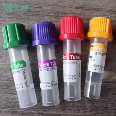 0.5ml PP 일회용 샘플 수집 튜브 라벤더 마이크로 튜브 영유아 사용