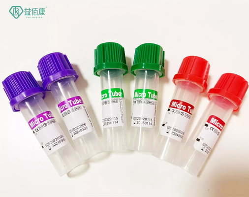 의료 진공 마이크로 혈액 수집 튜브 0. 25ml 0.5ml 1ml