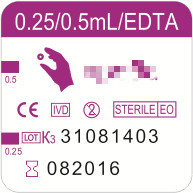 혈관 표지판 EDTA 혈관 표지판 혈액 수집 튜브 스티커