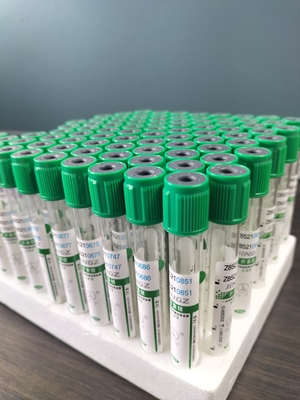 녹색 캡 2ml-10ml 나트륨 헤파린 튜브 의학적 혈액 수집 시험 튜브
