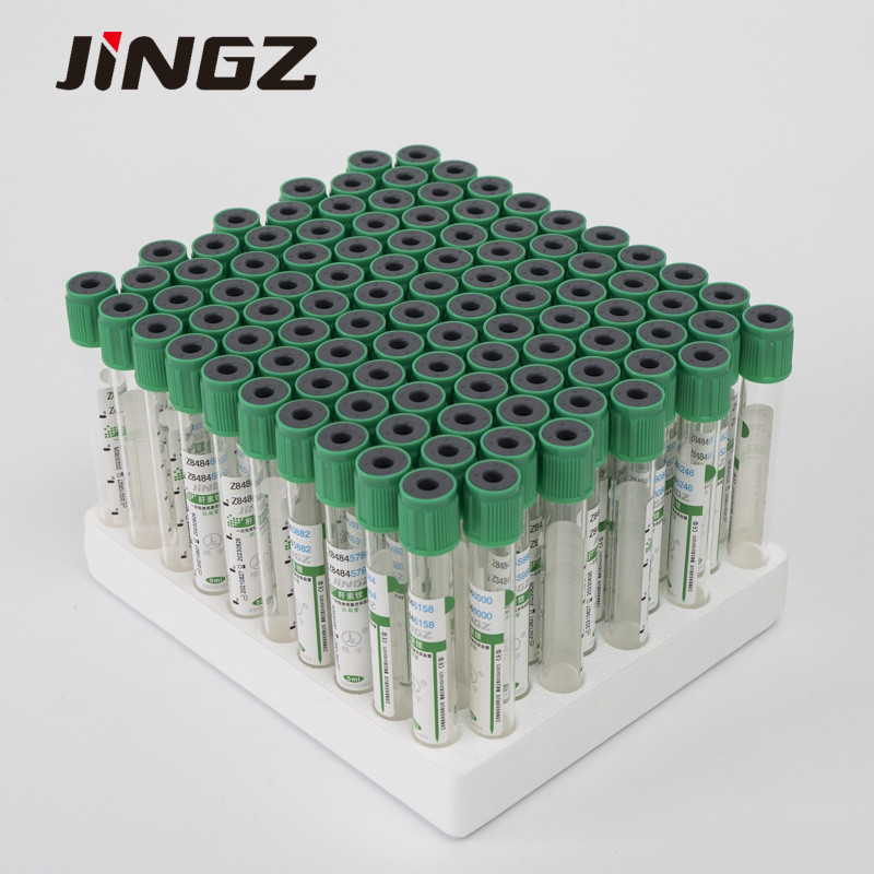 생화학 검사를 위한 13*75mm 그린탑 리튬헤파린 튜브 4 Ml 혈액 튜브