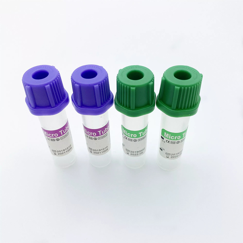 라벤더 소형 EDTA 튜브 마이크로 비 진공 Edta 0.5 ml 소아 검사용