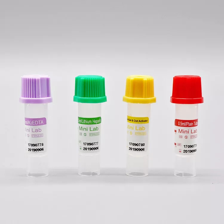 단일 사용을 위한 헤파린 배큐테이너 극소 채혈 튜브 0.5 밀리람베르트 PP 8*45mm